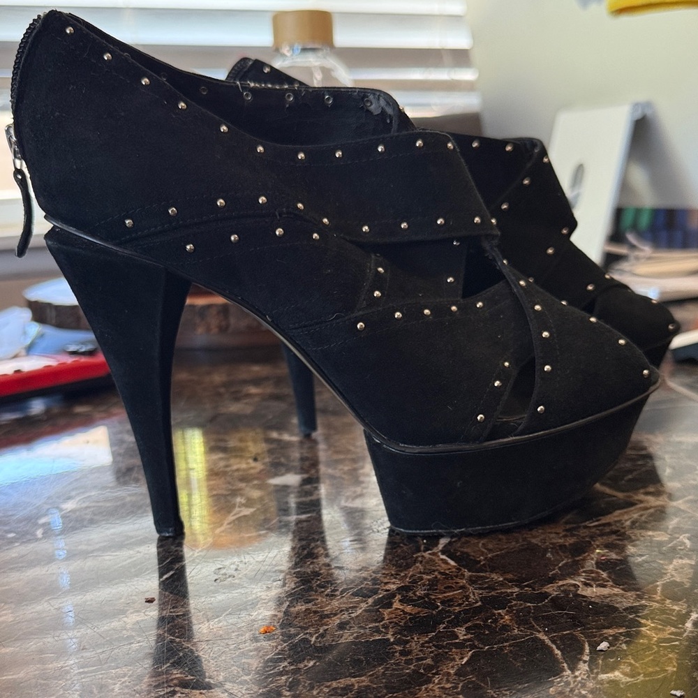 BCBGeneration Black Studded Heels